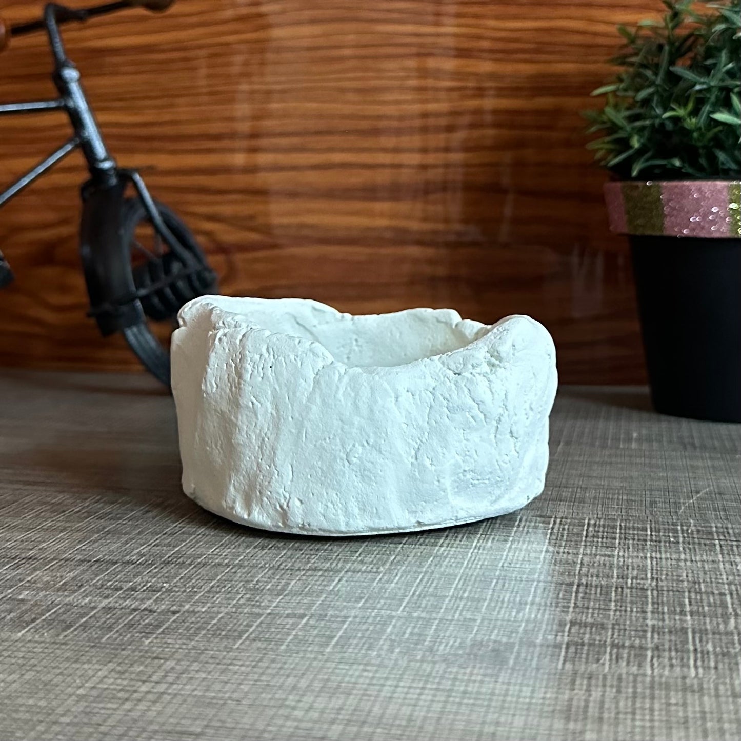 Art Cement Candle Aromatherapy Cup with Base