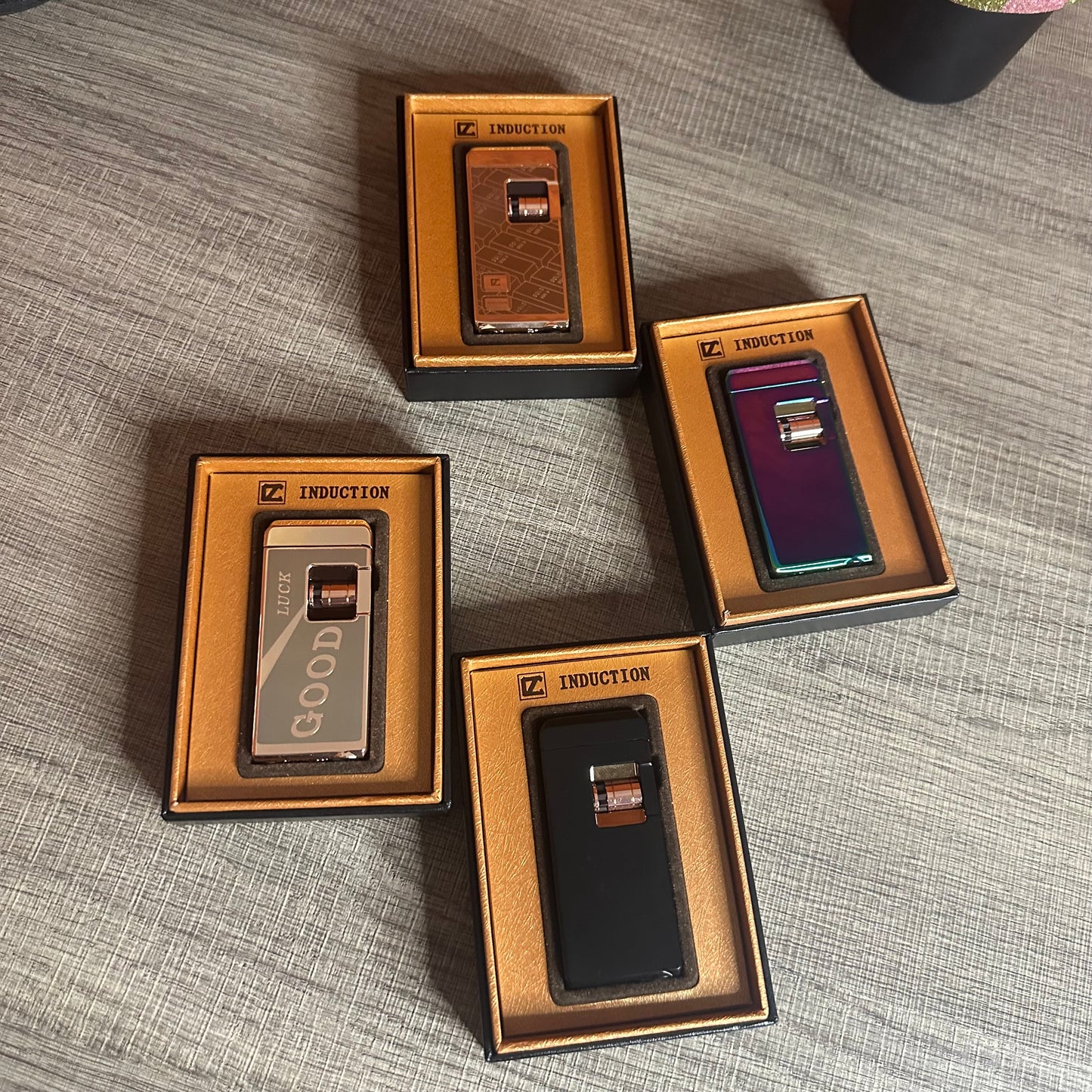 A luxurious Lighter With a Red Flame