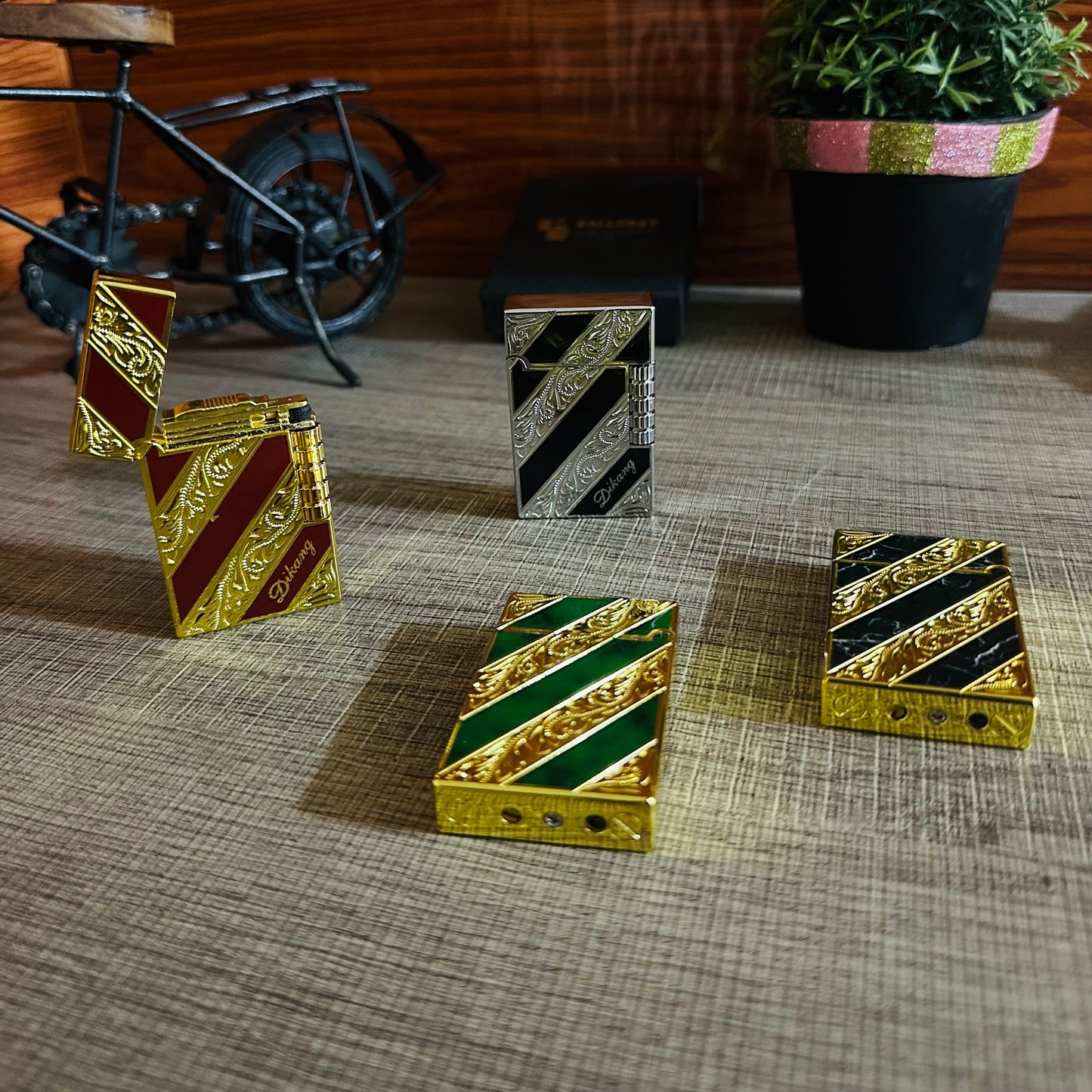 Personalized Diagonal Striped Lighter