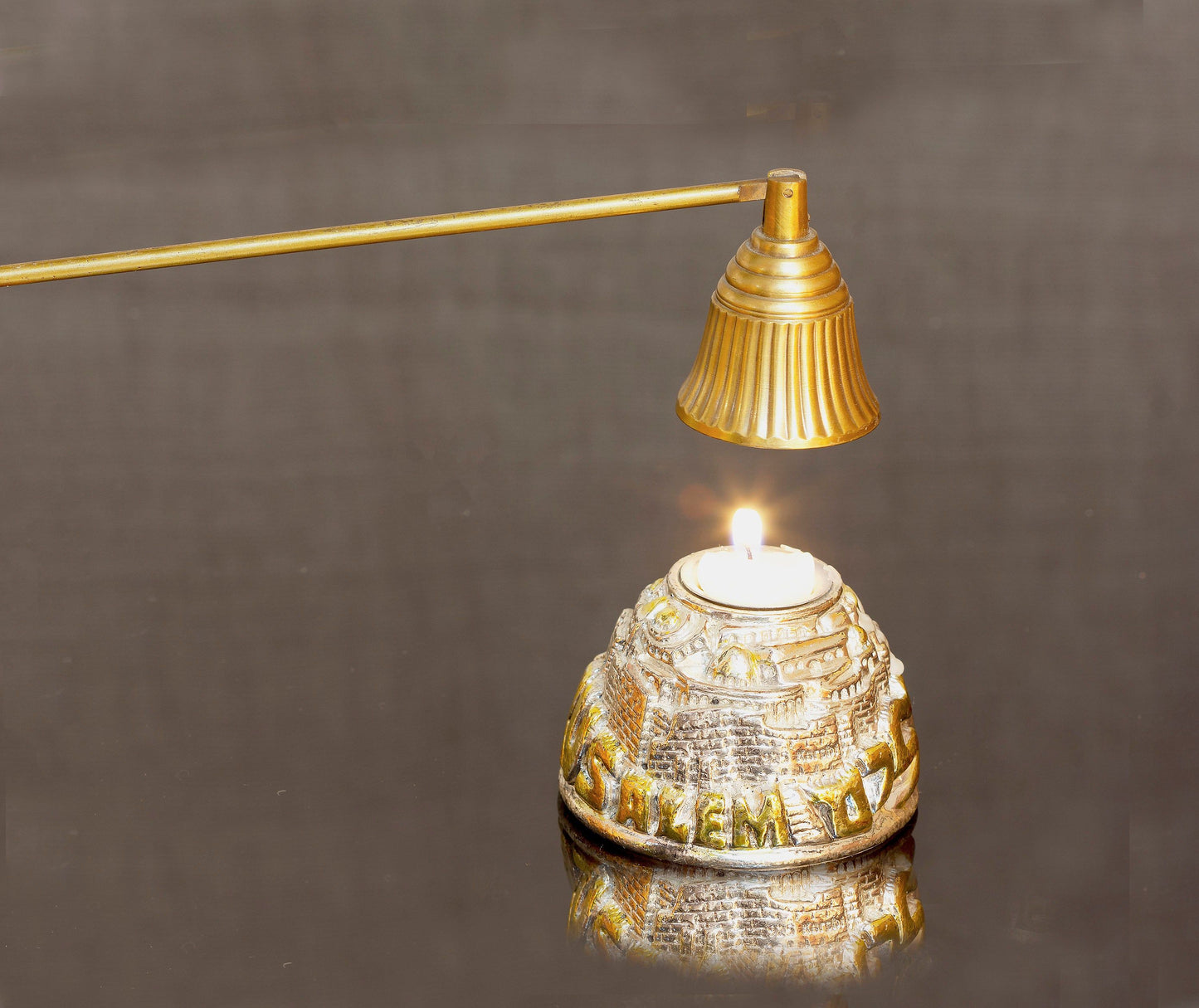 Golden Bell-Shaped Candle Snuffer