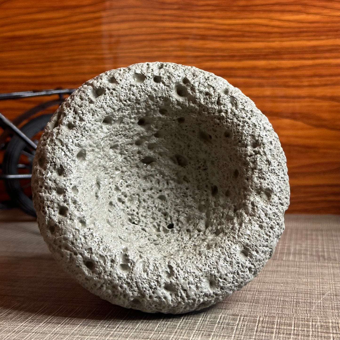 High End Round Bottom Cement Concrete Bowl Unique Shape Candle Jars