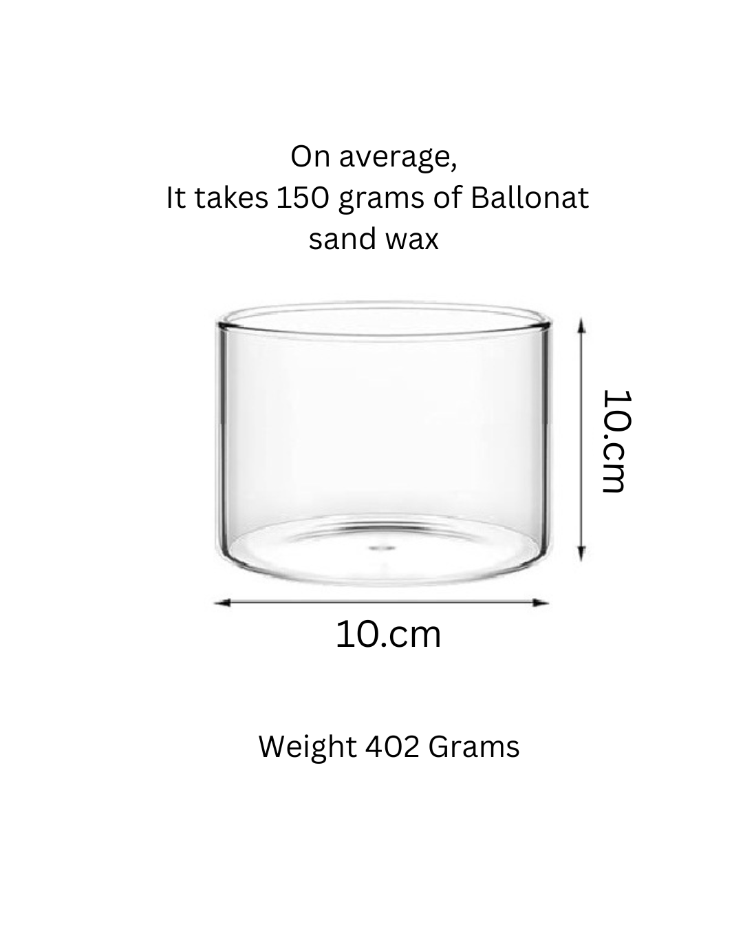 Transparent Glass Candle Round Vase