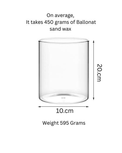 Transparent Glass Candle Round Vase
