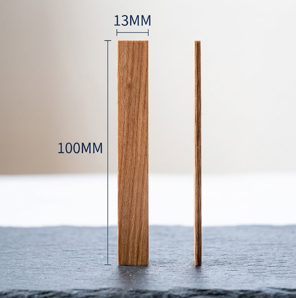 Premium Wooden Candle Wicks (13mm x 100mm)
