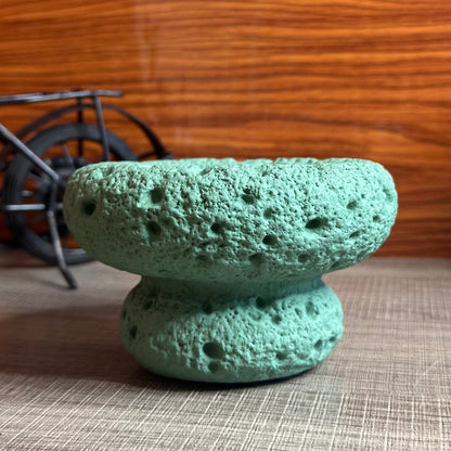 High End Round Bottom Cement Concrete Bowl Unique Shape Candle Jars