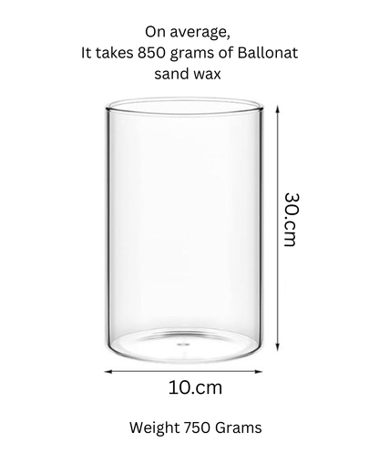 Transparent Glass Candle Round Vase