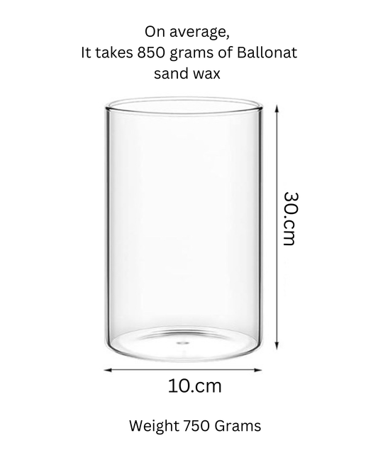 Transparent Glass Candle Round Vase