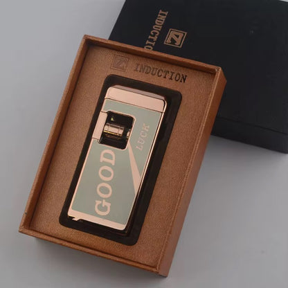 A luxurious Lighter With a Red Flame