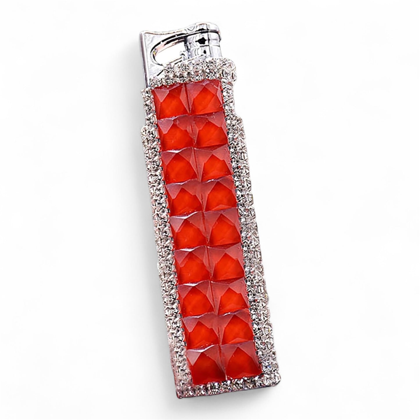 Diamond-shaped Lighter With a Red Flame