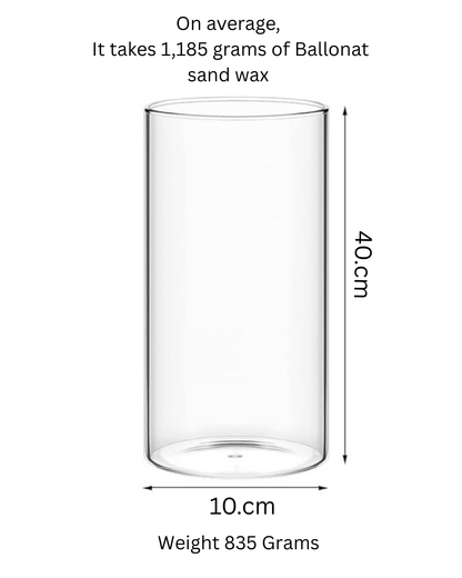Transparent Glass Candle Round Vase