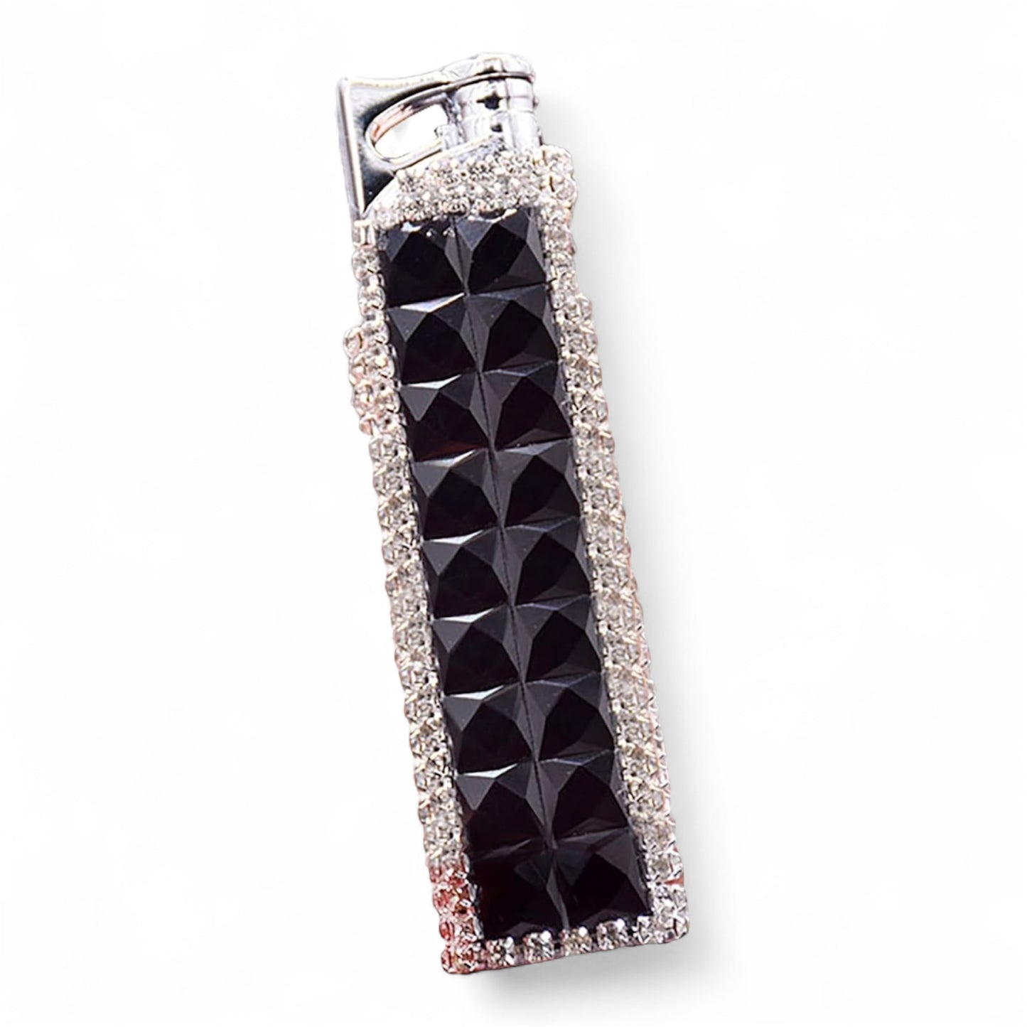 Diamond-shaped Lighter With a Red Flame