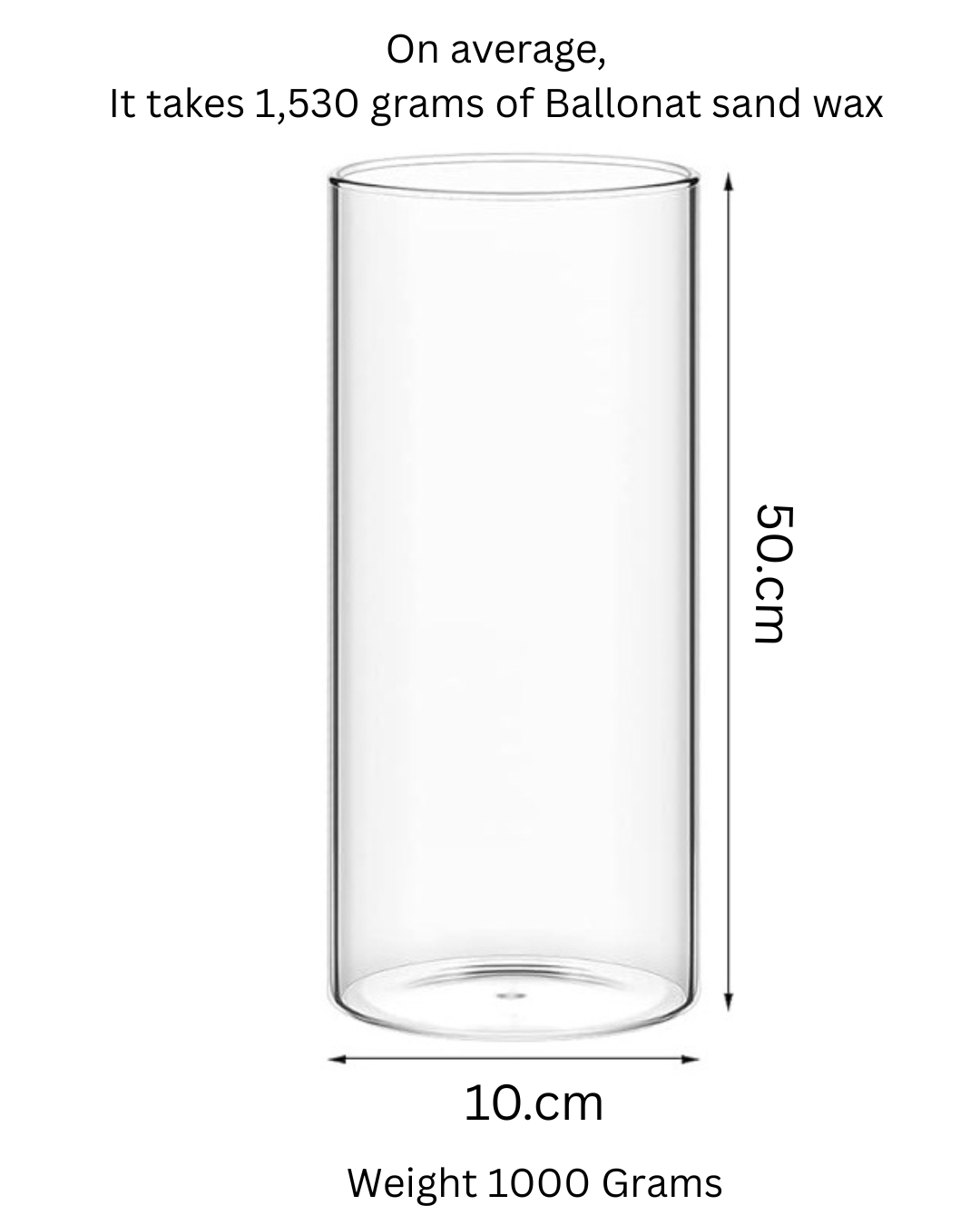 Transparent Glass Candle Round Vase