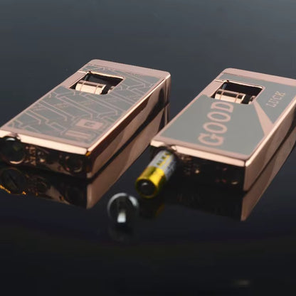 A luxurious Lighter With a Red Flame