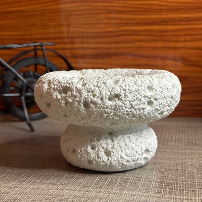 High End Round Bottom Cement Concrete Bowl Unique Shape Candle Jars