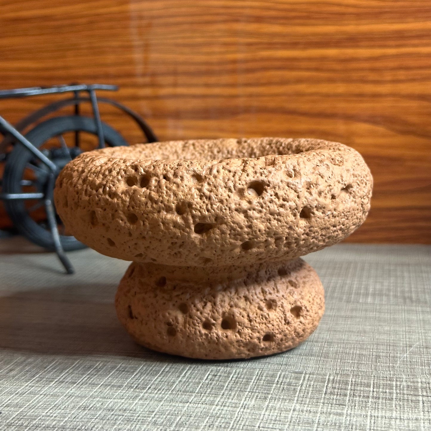 High End Round Bottom Cement Concrete Bowl Unique Shape Candle Jars