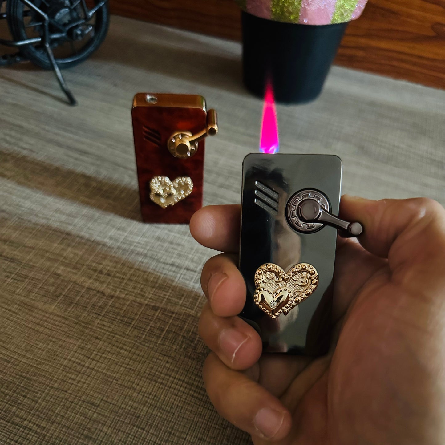 New Rocker Lighter with Red Flame
