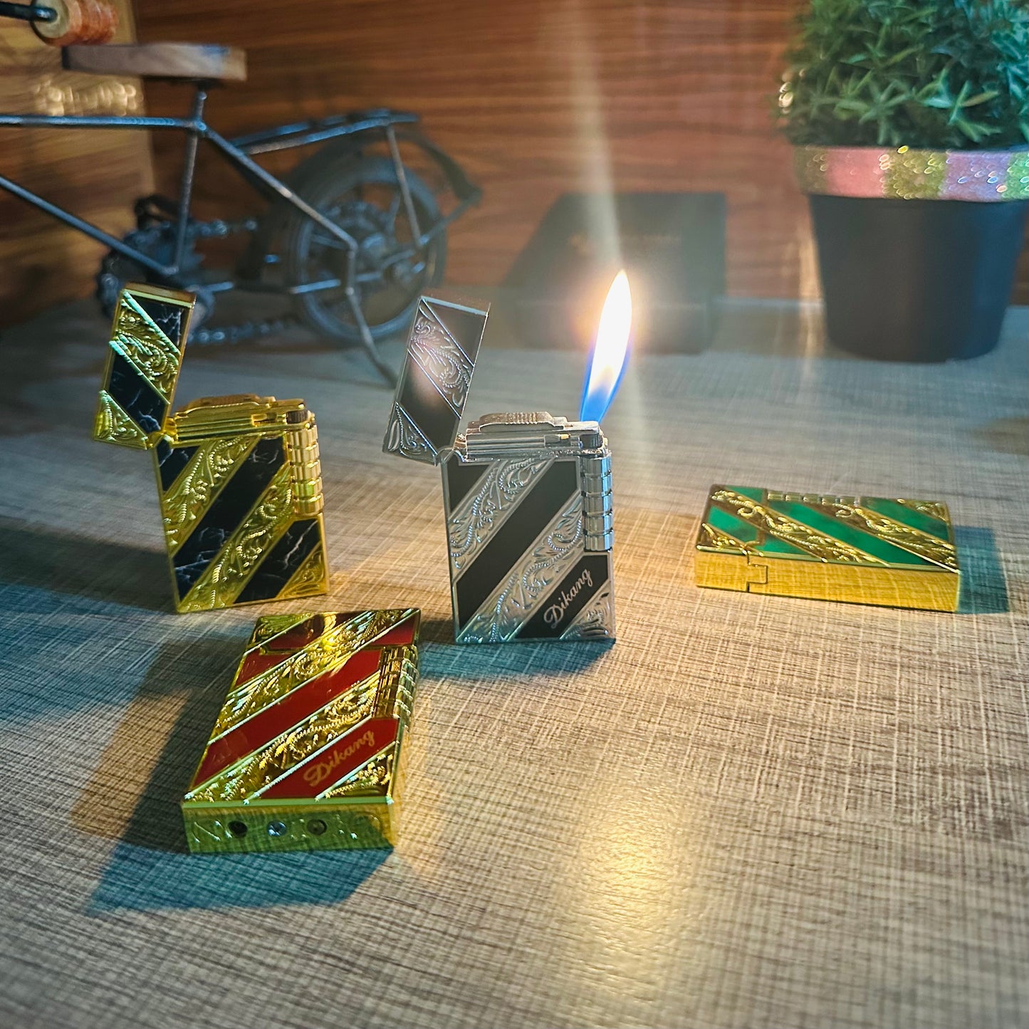 Personalized Diagonal Striped Lighter