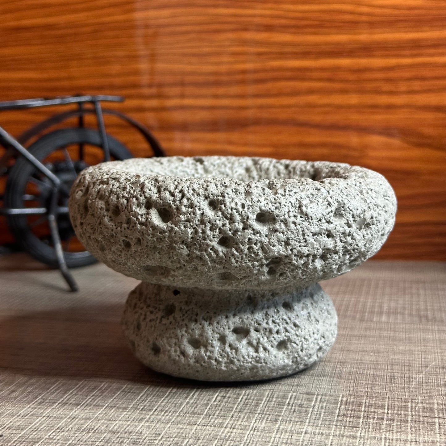 High End Round Bottom Cement Concrete Bowl Unique Shape Candle Jars