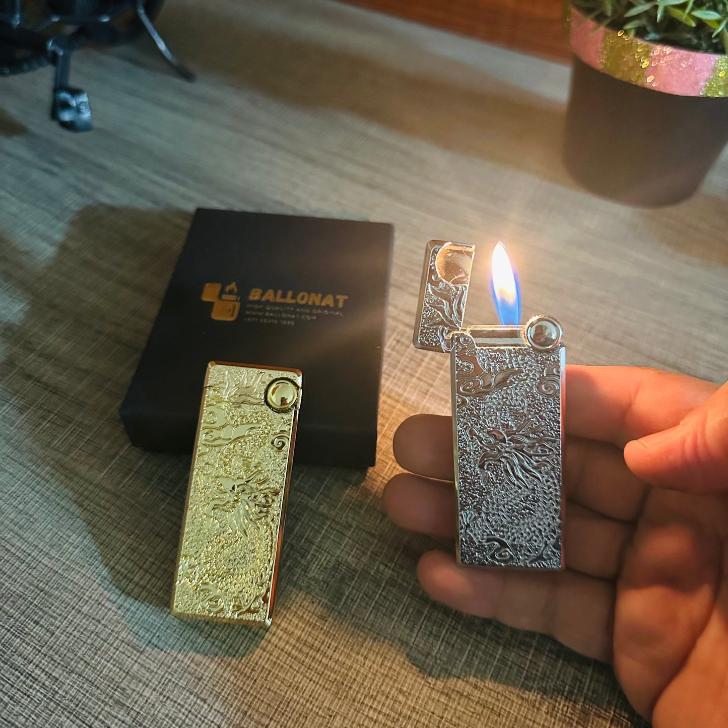 Silver-plated Luxury Metal Lighter