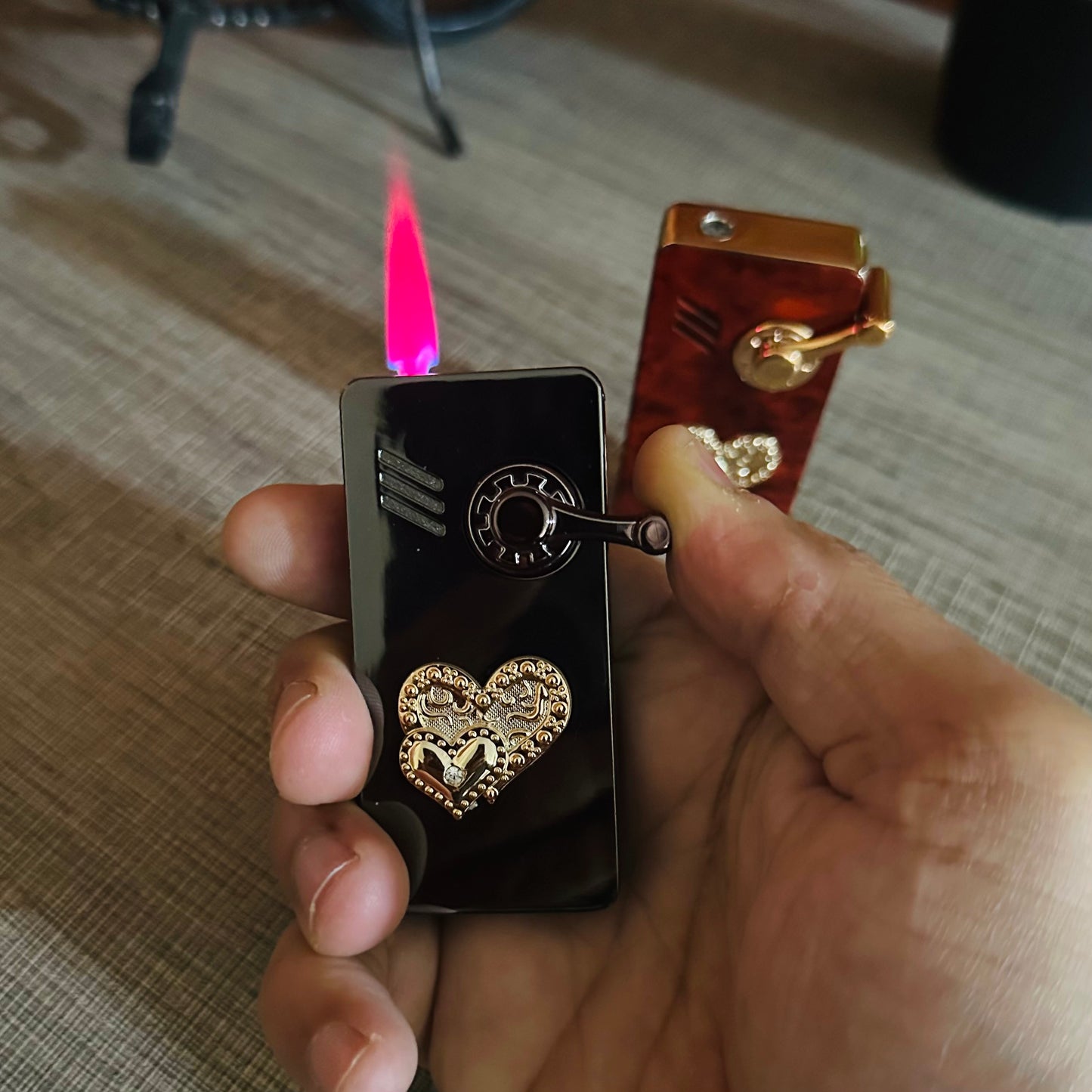 New Rocker Lighter with Red Flame