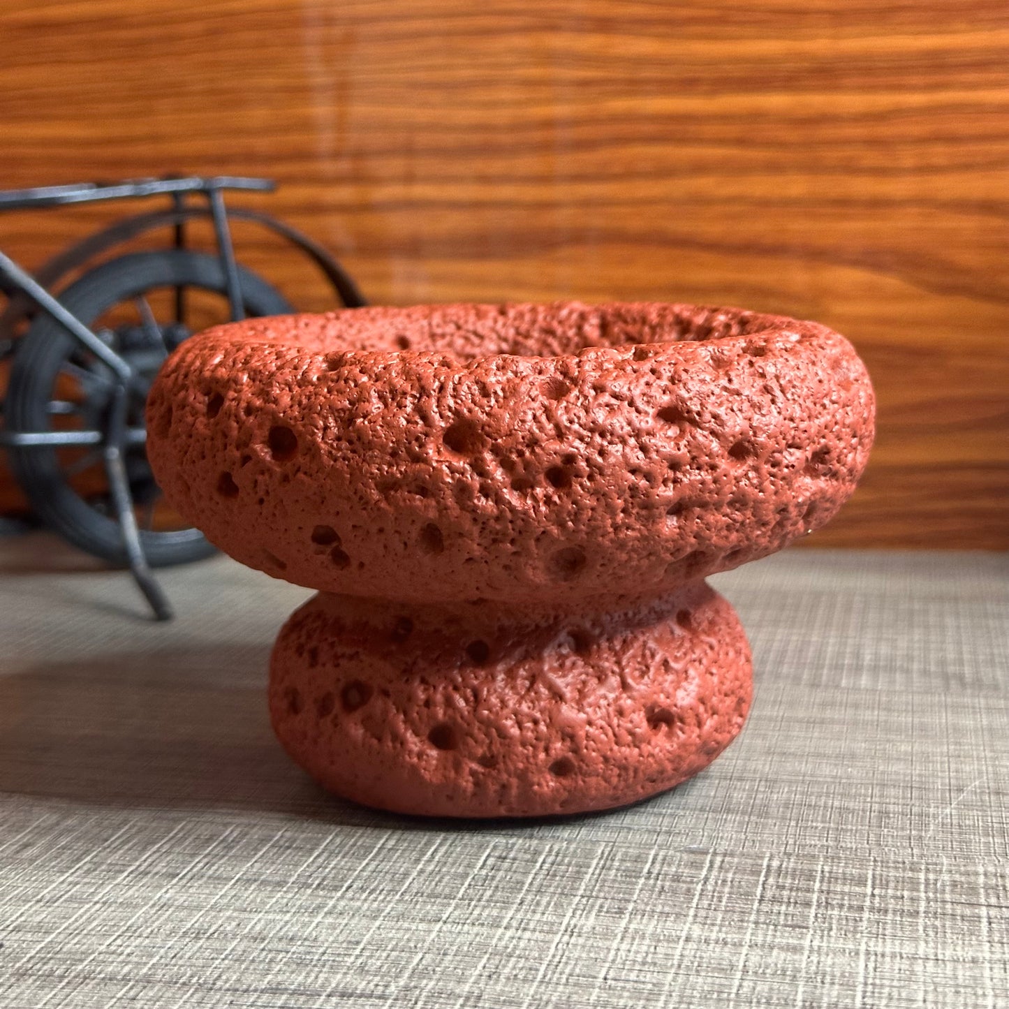 High End Round Bottom Cement Concrete Bowl Unique Shape Candle Jars