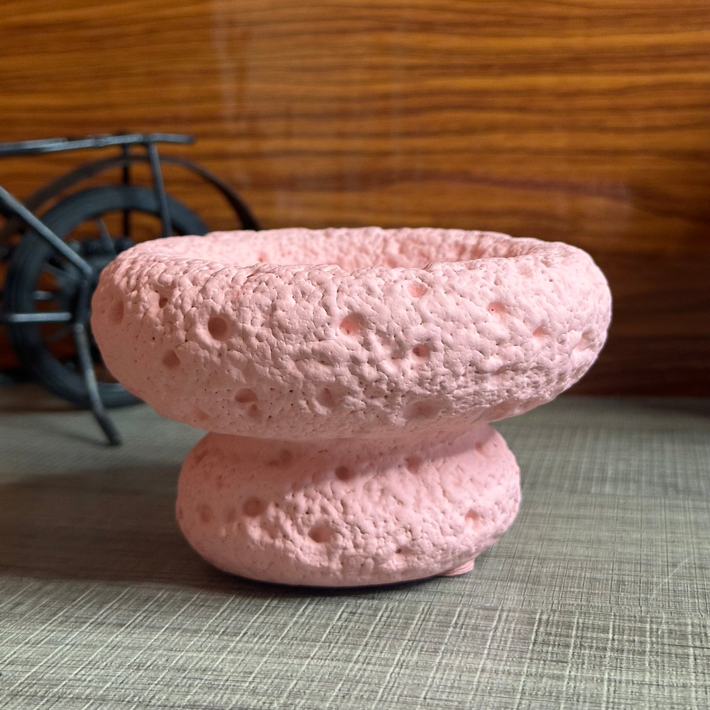 High End Round Bottom Cement Concrete Bowl Unique Shape Candle Jars