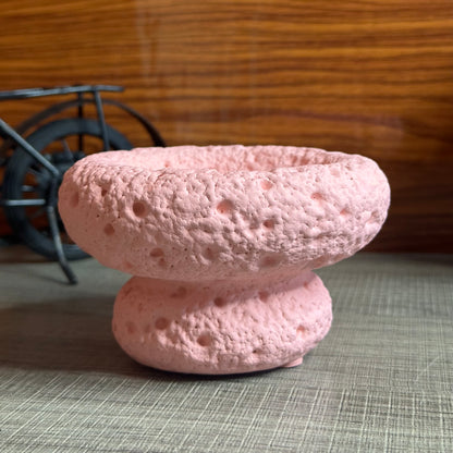 High End Round Bottom Cement Concrete Bowl Unique Shape Candle Jars