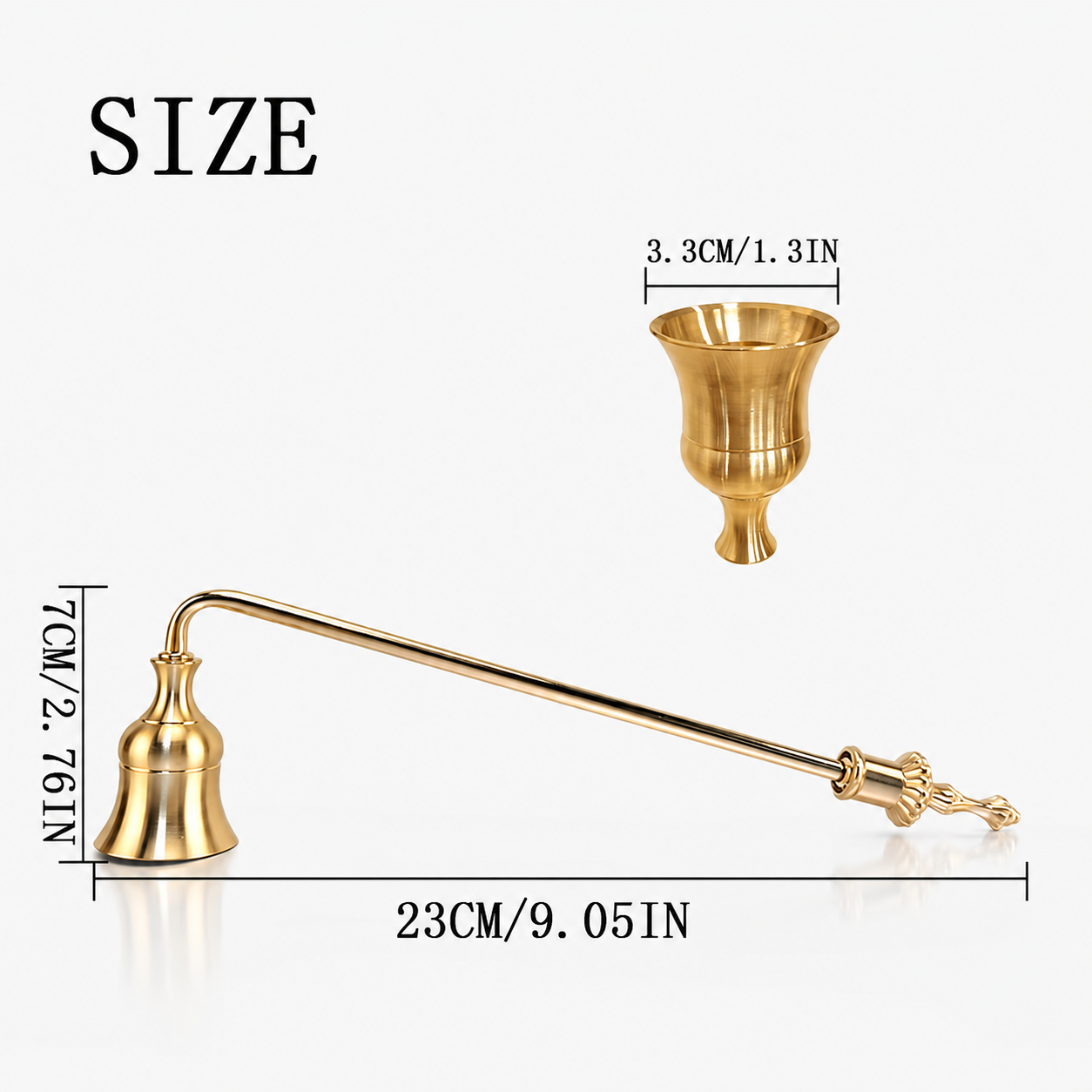 Golden Bell-Shaped Candle Snuffer