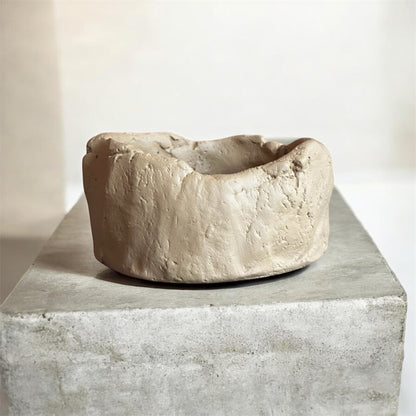 Art Cement Candle Aromatherapy Cup with Base
